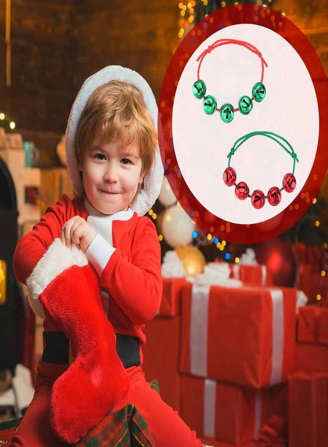 Liliful 40 Pcs Christmas Bell Bracelets Bulk Red and Green Christmas Adjustable Gift Bell Bracelets for Kids Adults Xmas Gifts Stocking Stuffers Goodie Bag Fillers Xmas Party - Image 5